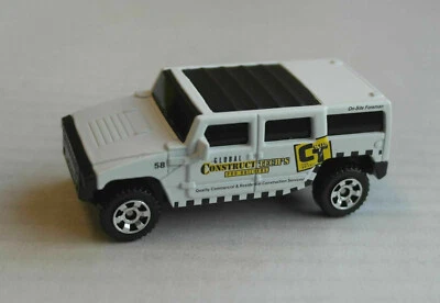 Matchbox Hummer H2 SUV weiß Construct Tech´s Geländewagen Mattel MBX Auto Car - Bild 1 von 4