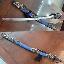 High Quality Clay Tempered Folded Steel Hand Grind Cavalry Saber Sword Sharp 