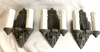 Sconce Riddle Co. Design 1842 -Rewired And Working - Original Finish Cast Iron - Image 1 of 4