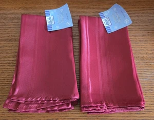 Red Satin Damask Fabric Cloth Napkins Christmas Holiday New with tags vintage - Picture 1 of 2