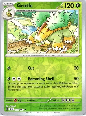 Grotle 011/162 SV05: Temporal Forces Reverse Holo NM - Image 1 of 2