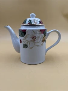 Caffettiera/tè Tienshan "Magnolia" Fine China con coperchio fiore - Foto 1 di 9