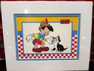 Vintage Portal Walt Disney's Studios Litografia 1992 Pinóquio FAZENDO AMIGOS. - Imagem 1 de 4