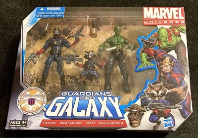2011 Marvel Universe MCU 银河护卫队火箭 Groot Drax Starlord MIP — 第 1/4 张图片
