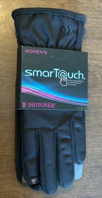 Isotoner Women's SmarTouch Gloves Touchscreen Compatible Black Size M/L NWT - Image 1 of 4