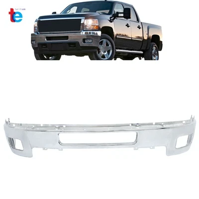 For Chevy Chevrolet Silverado 2500 3500 11-14 Front Bumper Face Bar Split Chrome - Image 1 of 4