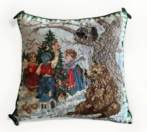 Katha Diddel Weihnachten dekoratives Nadelkissen Elfe Engel Wolle Samt 13,5 Zoll - Bild 1 von 12