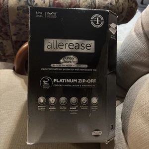 AllerEase Platinum Zip-Off Top Waterproof Mattress Protector King Size, White - Picture 1 of 8