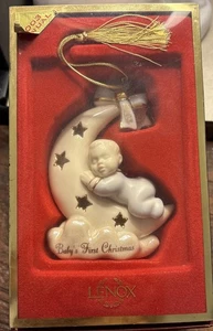 Vintage Lenox 2003 Babys erste Weihnachten "Jungen" Ornament Traditionen Erinnerungen - Bild 1 von 5