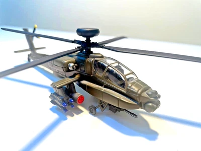 Helicóptero de ataque modelo fundido a presión 1:100 Boeing AH-64D Apache Longbow Foto 1 de 4