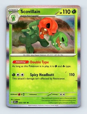 Scovillain Holo SV03: Obsidian Flames 025/197 NM/LP - Image 1 of 2