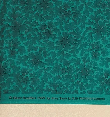 De colección Realidades Básicas Jinny Beyer para RJR FASHION Telas Verde 1999 Algodón POR Y Foto 1 de 2