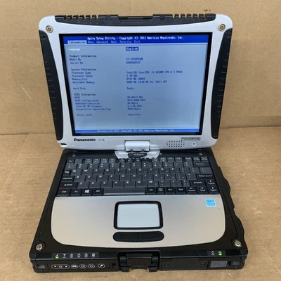 Panasonic Toughbook CF-19 Intel Core i5-3610ME @2,7 GHz, 8 GB de RAM, sin disco duro, sin sistema operativo Foto 1 de 4