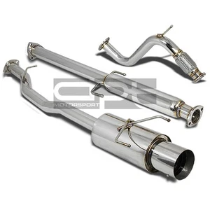 FIT 94-97 HONDA ACCORD H22/F22 CATBACK EXHAUST 2.25" INLET MUFFLER TIP+SILENCER - Picture 1 of 1