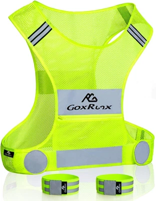 Reflective Vest Running Gear,Lightweight Reflective Safety Vests with Arm Bands - Image 1 of 4