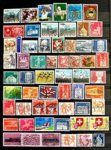 Switzerland Stamps Helvetia lot of 58 Stamps used /23 - Picture 1 of 1