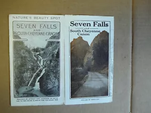 COLORADO SPRINGS CO - 2 FOLLETOS ANTIGUOS - SIETE CATARATAS Y CAÑÓN DEL SUR CHEYENNE - Imagen 1 de 2
