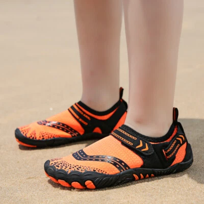 Kids Quick Dry Water Shoes Boys Girls Lightweight Non-slip Barefoot Swim Sport - Image 1 of 4