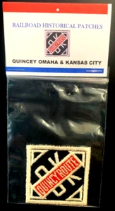 Quincey Omaha und Kansas City Eisenbahn historischer 2" quadratischer Aufnäher - Bild 1 von 1