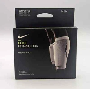 Nuevo Nike Elite Guard Lock Blanco Fútbol Mangas de pantorrilla Adulto Unisex Talla M Nuevo con etiquetas - Imagen 1 de 3