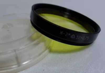 a Yellow-2x LZOS 52x0.75mm Russian Vintage Light Filter 52mm for Lens 1552 - Image 1 of 2
