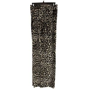 Michael Kors Velour Pull On Wide Leg Leopard Pants Size 2X NWT 6264 Womens