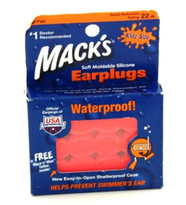 Mack's KIDS Swim Ear Plugs Waterproof Moldable Silicone 6 Pk 22db - Picture 1 of 2