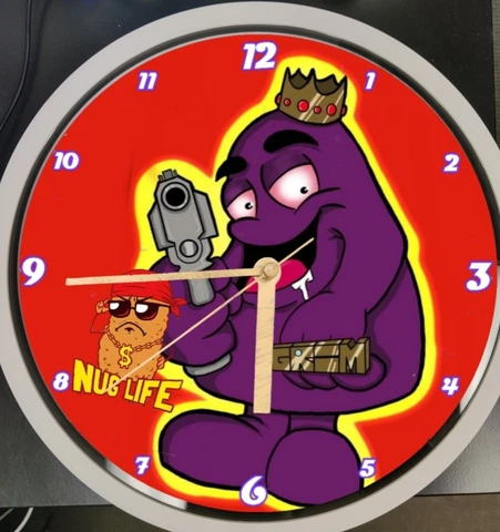 Grimace Led Dance Light Clock Cover