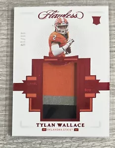 2021 Panini Flawless Collegiate Ruby /15 Tylan Wallace #RP-36 Rookie Patch RC W - Picture 1 of 2