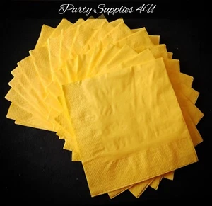 20pk Yellow Paper Napkins Easter Hunt/Baby Shower/Party/Food/Table/Tissue/ - Picture 1 of 2