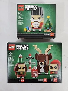 LEGO 40353 - 40425 Brickheadz Christmas Elf Elfie Reindeer Nutcracker NISB - Picture 1 of 14