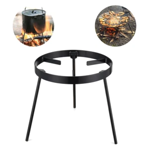 Outdoor Steel Camping Tripod for Portable Cooking firepit cookware grill pan wok - Picture 1 of 10