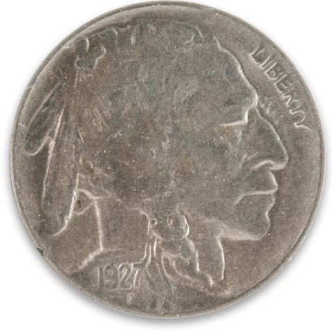 1927 D Buffalo Nickel - VF Corrosion Cover