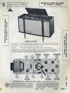 Sams Photofact Folder Motorola Models SK43 (Ch. HS-835A/B, -1) PFAX23 - Picture 1 of 1