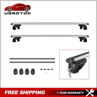 2PCS 48"/120cm Universal Roof Rack Crossbars For Vehicles w/ raised rail & gap Foto 1 de 4