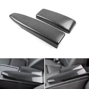Cubierta de caja de reposabrazos central de fibra de carbono ABS para Mercedes Benz C E GLK W204 08-15 - Imagen 1 de 6