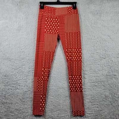 Leggings Lularoe OS - Rojo Crema Bloques Geométricos 26x25 Foto 1 de 4