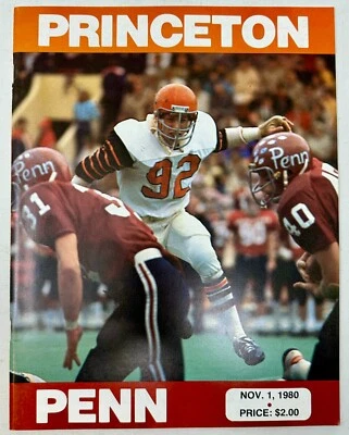 1980 Princeton Tigers University of Pennsylvania Quakers Football Game Program - Image 1 of 3