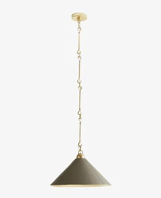 MCGEE & CO Scarlett Pendant In Dove/ Brass