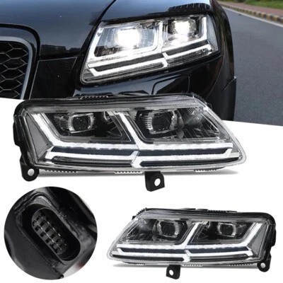 Faróis de LED para Audi A6 A6L C6 2004-2011 conjunto sequencial de lâmpadas dianteiras DRL - Imagem 1 de 4