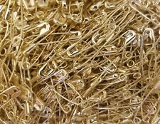 100 pcs 28mm 1-1/8" Gold Brass Plated Safety Pins Basting Pins Crafts Size # 1