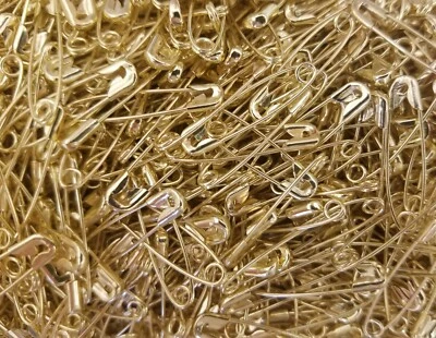 100 piezas pasadores de seguridad chapados en latón dorado de 28 mm 1-1/8" pasadores artesanías tamaño # 1 Foto 1 de 3