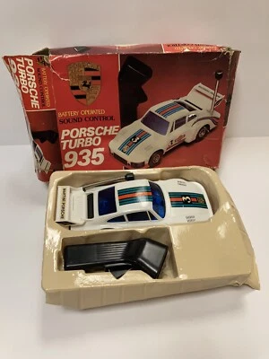 Vintage Porsche Turbo 935 Remote Control Car Radio Shack RC New W Damaged Box - Image 1 of 4