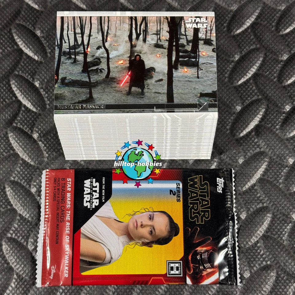 2020 TOPPS STAR WARS THE RISE OF SKYWALKER SERIES 2 CONJUNTO BÁSICO DE 100 CARTAS +EMBRULHO - Imagem 1 de 1