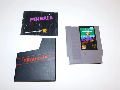 PINBALL - Nintendo 1983 NES CARTRIDGE + MANUAL + SLEEVE - AUTHENTIC TESTED CLEAN - Image 1 of 4