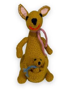 Disney Kanga Roo Homemade Crochet Kangaroo  Joey Baby Plush Winnie Pooh Nursery