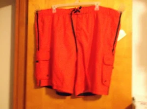NEU HERREN "OP ROT mit SCHWARZER BADEHOSE mit GUMMIBUND & KORDELZUG #2 - Bild 1 von 3