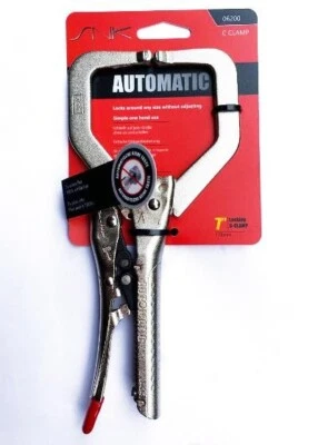 SNK 7" Automatic C Clamp Auto Locking C-Clamp 06200 178mm - Image 1 of 4