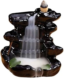 Dropping Smoke Backflow Cone Fountain Design Decorative Polyresin Incense Holder - Picture 1 of 4