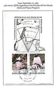 ARGENTINA, 75TH ANNIV. ORCADAS DEL SUR ISLANDS, FIRST DAY CARD 1980 - Picture 1 of 1